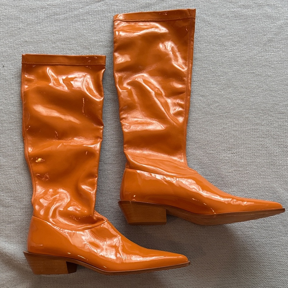 Tibi Patent Bronson Boot